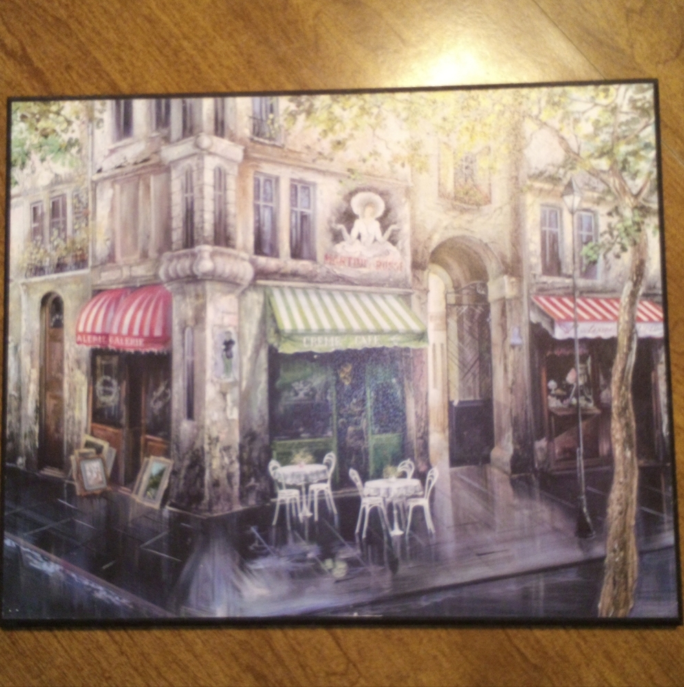 Mark St John Little Paris Bookshop And Corner Cafe Mounted Set Wall Art Prints